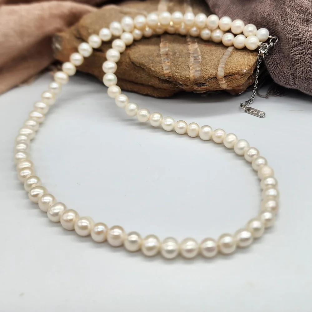 Men's Pearl Necklace Celebrity Men's Designer Natural Pearls for Man